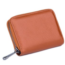 YUAWIN Men's Card Case, Large Capacity, Card Slots, Magnetic Protection, Anti-Skimming, IC Card Case, Leather, Credit Card Case, Compact, 20 Cards, Storage for Examination Tickets and Point Cards,