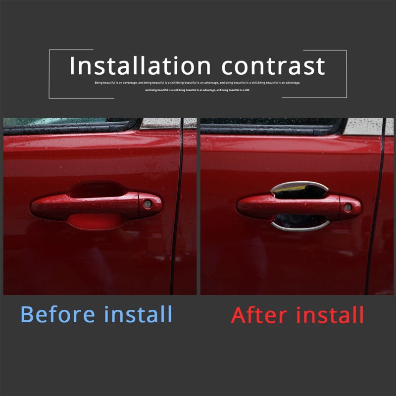 autotrim000 For Toyota Tacoma 2016-2023 Chrome Side Door Handle Bowl