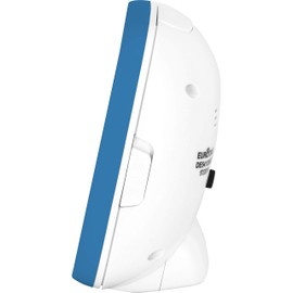 Eurotime Wecker Jungen Rakete Space Shuttle, Kinderwecker, Blau, Kunststoffgehäuse und Kunststoffglas, geräuscharmer Wecker, ohne Ticken, mit Licht und Weckwiederholung, 27134-08