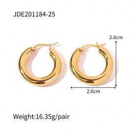 WEIMU 18K Gold Earrings Chunky Gold Hoop Earrings for Women Cute Fashion Hypoallergenic earrings Minimalist Jewelry Gift (Golden 1)