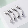 Oufer 16G 8/10MM 8PCS Balls and Spikes Rook Eyebrow Ring