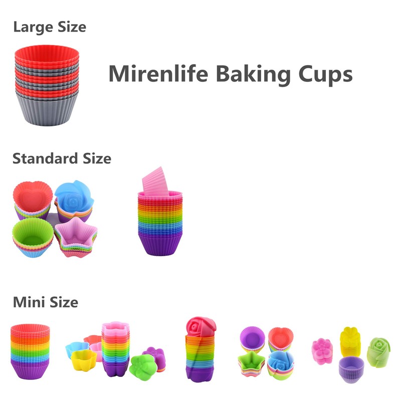 Mirenlife Reusable and Non-stick 2 Inch Mini Size Silicone Baking