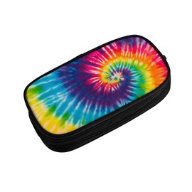 YETTA YANG Colorful Tie Dye Pencil Box Case for Pen Holders Office Supplies Big Capacity large