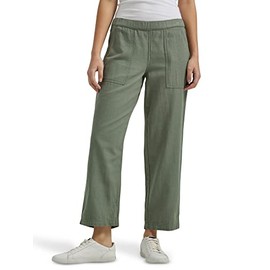 Lee Women's Ultra Lux Mid-Rise Pull-On Crop Capri Pant, Fort Green