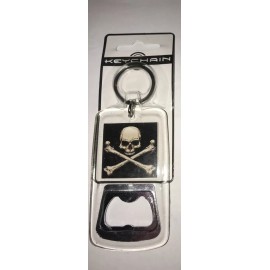 KEYCHAIN SKULL & CROSSBONES BOTTLE OPENER Keychain (NEW)