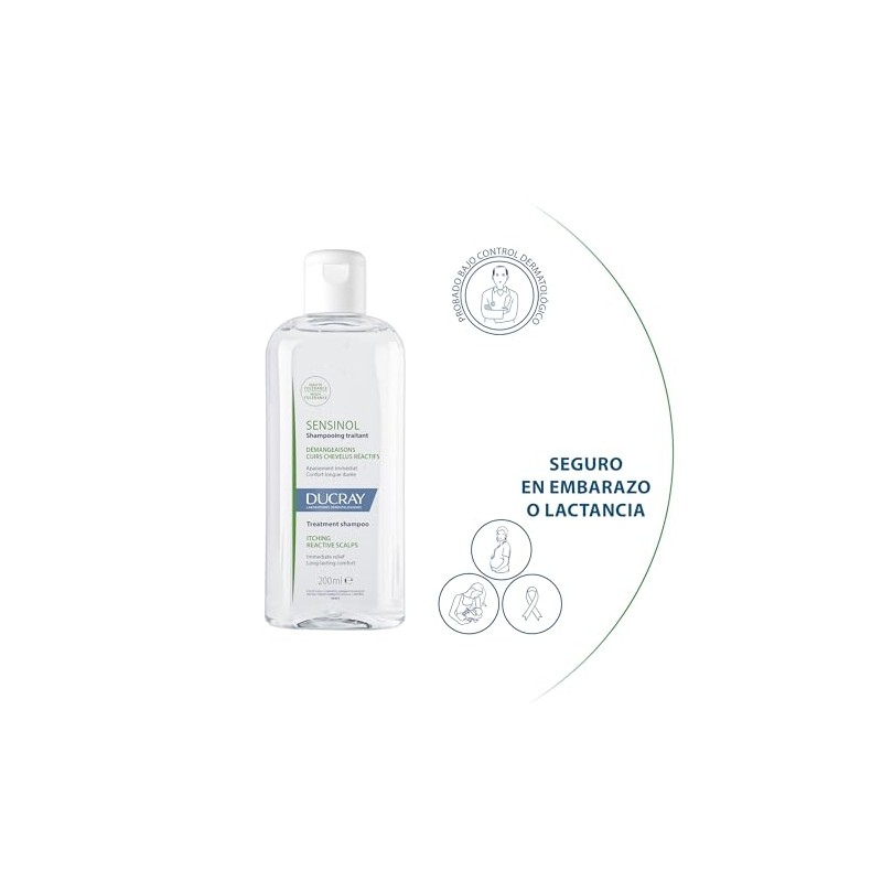 Ducray Sensinol Shampoo Anticomezón Cuero Cabelludo Sensible 200 ml