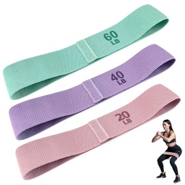 Resistance Bands for Women, Exercise Bands with Non-Slip Design for HIPS & Glutes, 3 Strength Levels Gym Band for Home Fitness, Yoga, Pilates