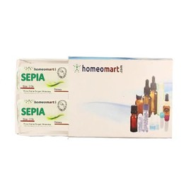 homeomart.com Sepia Homeopathy Pellets (Pills) in 1M, Potency Pack of 2
