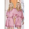 Y WJing Yi Jia Women Silk Robes Bridesmaid Robe Ladies