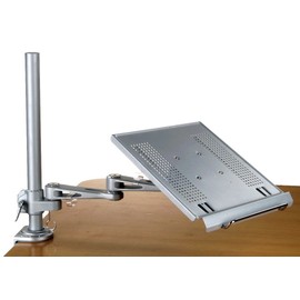 Articulating Laptop and Keyboard Arm Tray Clamp and Wall mount