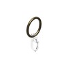 Interdeco Curtain Pole Rings with Pleat Hooks/Curtain Rings in Antique Brass for 16 mm Diameter (Pack of 10)