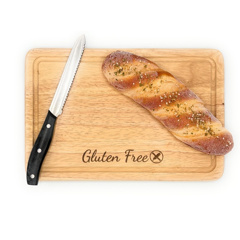 Gluten Free Engraved Wooden Chopping/Cutting Board for Coeliac, Celiac Kitchen.