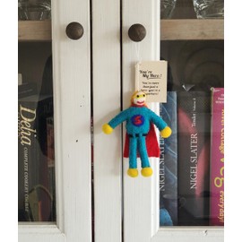 Siesta 'My Hero' Blonde Hair Felt Super Hero Figure with Message Gift Tag