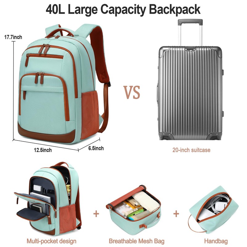 BOVIP Travel Backpack For Men Women,40L Carry On Backpack Flight
