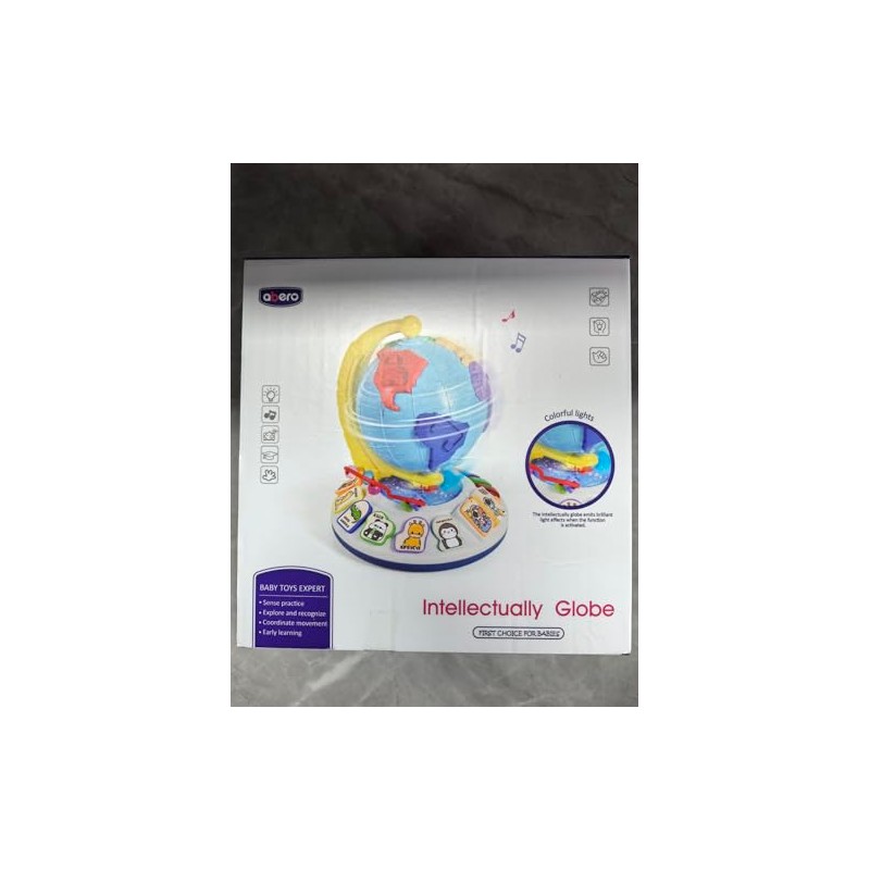Lubardy Globe Educational Interactive Learning Map World Kids Spinning STEM