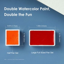 Paul Rubens Watercolor Paint Set, 24 Vivid Colors Full Pan Travel Watercolour Paint Set, Great Water Colour Art Supplies Starter Kit for Artists, Beginner, Students, Kids & Adults