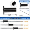 Muzata 50 Pack 1/8" 5/32" 3/16" Black Cable Railing Protector