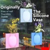 3 Pack Silicone Sticky Flower Pot Vases - Removable Self-Adhesive