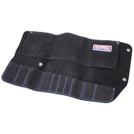 Faithfull 10 Pocket Black Suede Leather Tool Roll