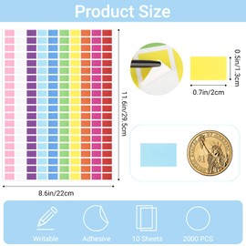 COSICS Diamond Painting Accessories Labels - 3/4", Square Blank Label Stickers for Diamond Art Storage Kits, Diamond Drawing Storage, Bead Organizer, 2000PCS