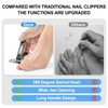 VOCOSTE 360° Rotating Wide Jaw Nail Clippers for Seniors, Toe