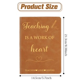 Teacher Gifts Notebook Back to School Teacher Gifts Supplies for Classroom Leather Journal Notepad Diary Appreciation Gift for Birthday Retirement Women Presents Hardcover College Notes Brown