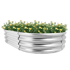 Galvanized Steel Raised Garden Bed Kit 4 x 3X 1ft Raised Garden Box, Outdoor DIY Growing Vegetables/Flowers/Herbs…