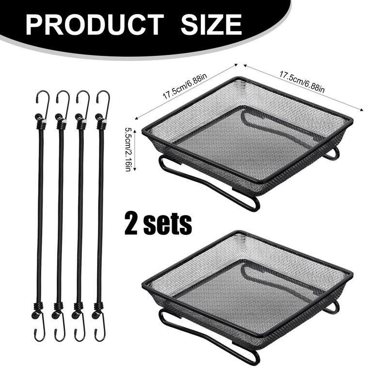 2 Pcs Deck Railing Bird Feeder Tray for Balcony 7