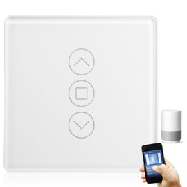 Smart Roller Shutter Switch, Wifi Smart Light Switch, WiFi Roller Shutter Timer, Compatible with Alexa/Google Home/Smart Life, Wifi Blinds Roller Shutter Control Requires Zero Conductor