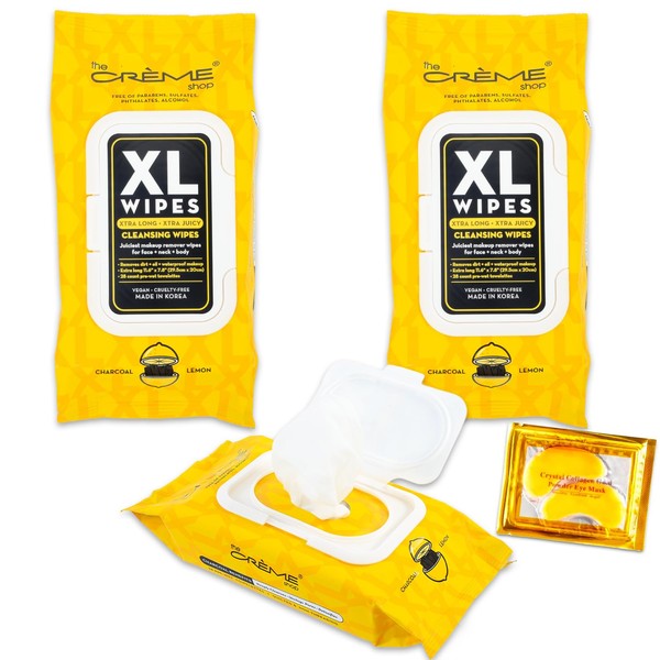 The Crème Shop Cleansing Wipes 3 Pack - Bundle with