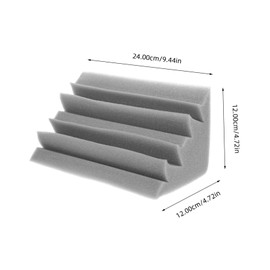 VICASKY 3pcs Corner Bass Trap Acoustic Tiles for Sound Insulation Low Frequency Sound Absorption for Studios Offices and Home Theaters Fire Retardant Grey Design