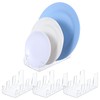 4 Pcs 3 Tier Plate Dinnerware Display Stand Acrylic Clear
