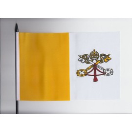 Vatican City Medium Hand Held Flag 23cm x 15cm