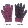 3Pcs Winter Knitted Hat Scarf Gloves Set Fleece Lined Warm