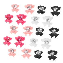FOMIYES 40pcs DIY Nail Art Bow Charms Charm Rhinestones Nail Art Ornaments for Female Decorations