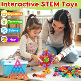 Kids Building STEM Toys for 2 3 4 5 6 Year Old Boys Girls, 300PCS Building Blocks for Toddlers 1-3 3-5 Building Toys for kids ages 4-8 8-12 Girls Boys Gifts for 3 4 5 6 7 8 year old Construction Games
