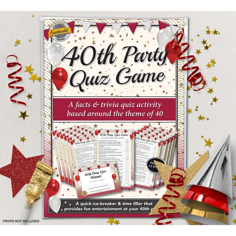40th Party Quiz Game | A fun, entertaining party activity
