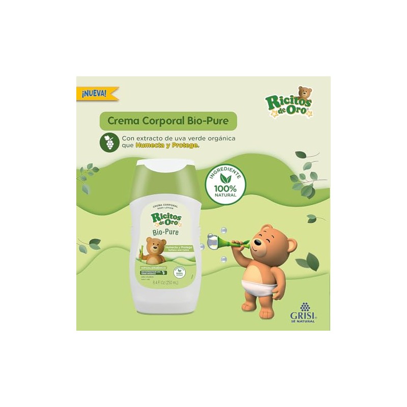 Ricitos de Oro, Crema Bio Pure, con extracto de uva