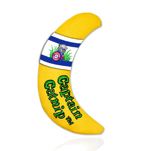 Captain Catnip Best Cat Banana Toy 100% Filled Organic Catnip