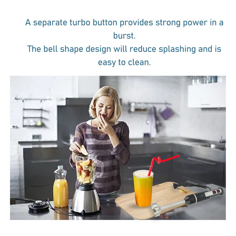 Hand Blender Electric Immersion Eggbeater Whisk Mixer Tool 1000W for