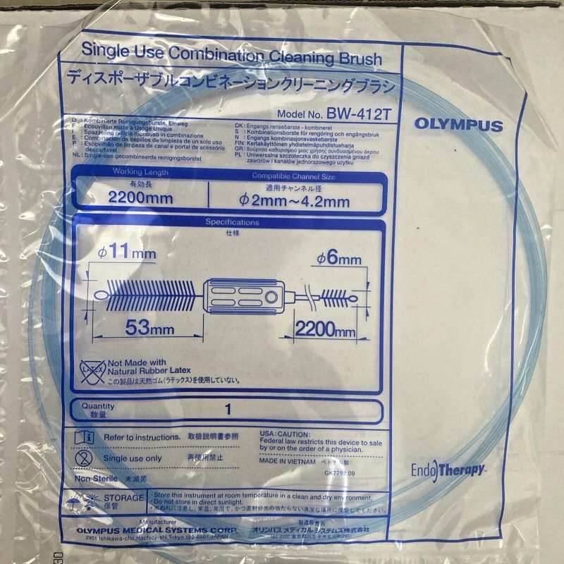 Olympus BW-412T Single Use Combination Cleaning Brush, 2200mm – Brand