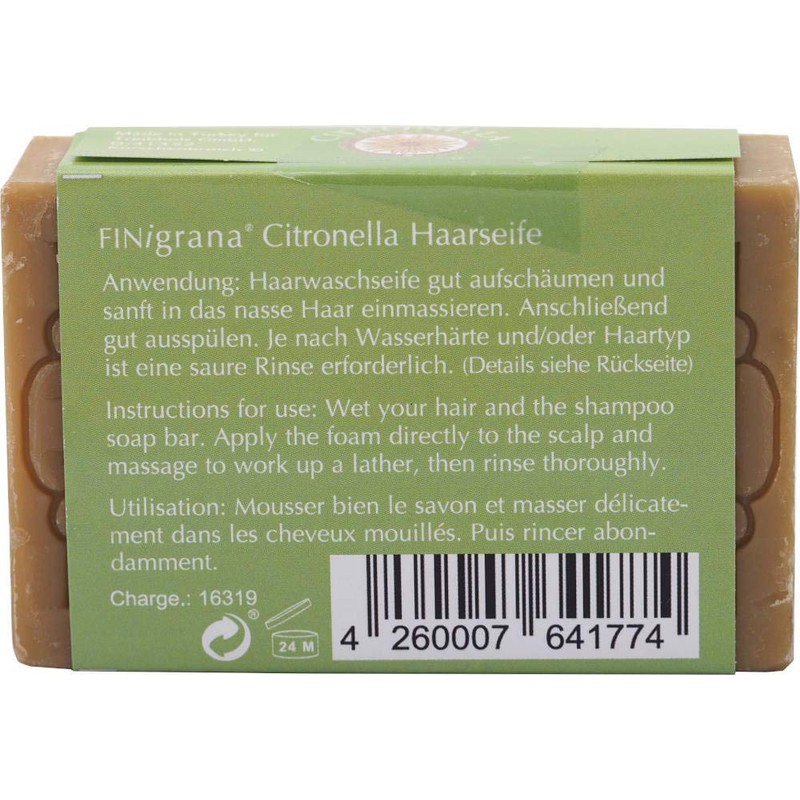 FINigrana Aleppo Citronella Hair Soap 100 g Pack of 3
