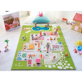 IVI 3D Play Carpets 78 x 52.5 Inch Play House Educational Toddler Mat Rug for Bedroom, Kids Den, or Playroom, Large