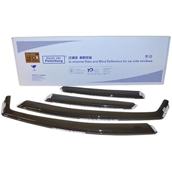 in-Channel Car Window Rain Guard Compatible with Toyota Prius C