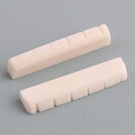 2 Pcs Pre-Slotted Acoustic Guitar Bone Nut for YMH FG Series Acoustic Guitar 43x5x9mm Acoustic and Classical Guitar Nuts, Acoustic and Classical Guitar Parts