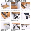 Folding Shelf Brackets, Heavy Duty Stainless Steel Collapsible DIY Wall