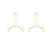 (2 Pack) 4" Iron Display Stand, Gold Small Iron Easel