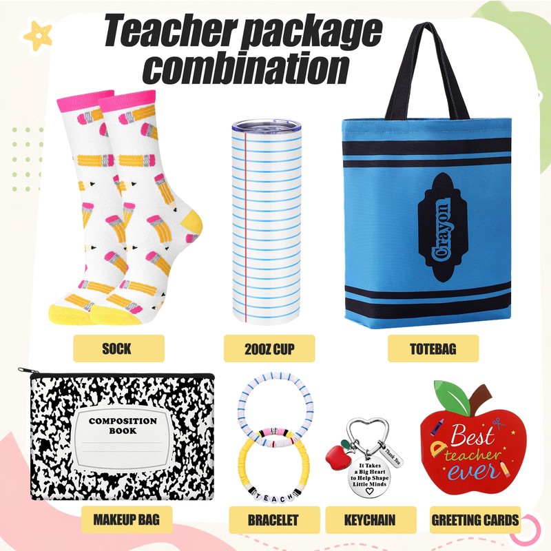 Back to School Teacher Appreciation Gifts for Women, Crayon