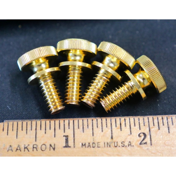 Unbranded/Generic 1/4-20-1/2" Brass Thumb Screws lot of 4 for mechanical