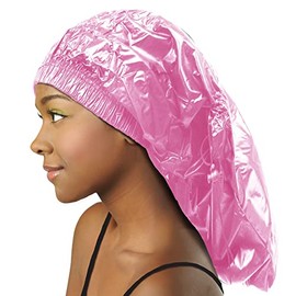 Donna Gorro Ducha Mujer Reutilizable Impermeable Accesorio Viaje Spa Trenza Rosa